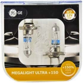 Автолампа General Electric Megalight Ultra +150 H7 PX26d 55 W прозоро-блакитна 58520nxnu2d