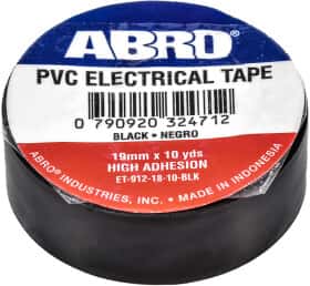 Ізоляційна стрічка ABRO ET912BLK чорна ПВХ 19 мм x 9.1 м