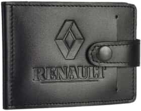 Затискач для купюр Poputchik 4021-022 з логотипом Renault колір чорний