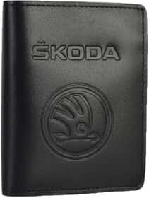 Портмоне-органайзер Poputchik 5070-030 з логотипом Skoda колір чорний