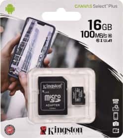 Карта пам’яті Kingston Canvas Select Plus microSDHC 16 ГБ з SD-адаптером Карта пам’яті Kingston Canvas Select Plus microSDHC 16 ГБ з SD-адаптером