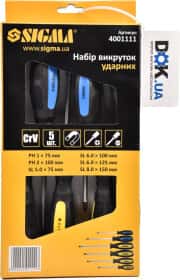 Набір викруток ударних Sigma 4001111 6 шт.