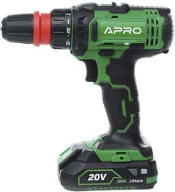 Шурупокрут Apro акумуляторний 20DC (2 акумулятори + ЗП + чохол)