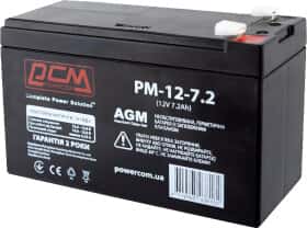 Акумулятор для ДБЖ Powercom PM-12-7.2 340035 7.2 Аг 12 В