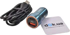 USB зарядка в авто Hoco Z46A Blue Whale 6931474770363