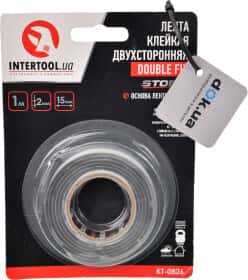 Двухсторонний скотч Intertool Storm KT-0826 на акриловой основе 15 мм x 1 м