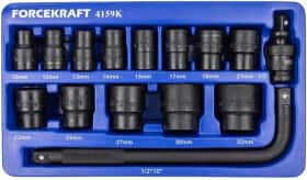 Набір торцевих головок Forcekraft FK-4159K 1/2" (15 пр.)
