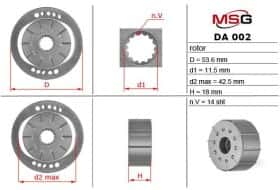 Бендикс стартера MSG da002rotor Бендикс стартера MSG da002rotor