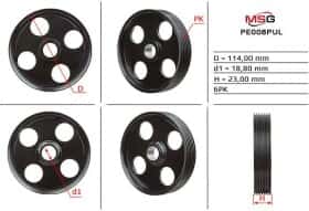 Шкив насоса ГУР MSG pe008pul