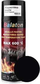 Аерозольна фарба Balaton MAX 600°C чорна глянсова термостійка 400 мл