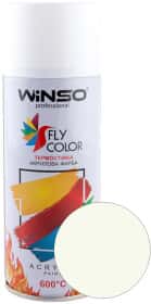 Аэрозольная краска Winso Fly Color белый RAL 9010 термостойкая 450 мл