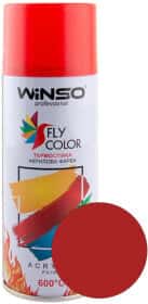 Аэрозольная краска Winso Fly Color огненно-красная RAL 3000 термостойкая 450 мл