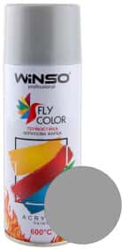 Аэрозольная краска Winso Fly Color серебристо-серый RAL 9022 термостойкая 450 мл