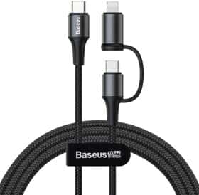 Кабель 2 в 1 Baseus Yiven CATLYW-01 Apple Lighting - USB type-C - USB type-C 1 м