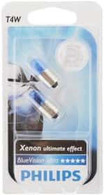 Автолампа Philips BlueVision Ultra T4W 4 W светло-голубая 12929BVB2