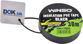 Изолента Winso 152300 черная ПВХ 19 мм х 30 м