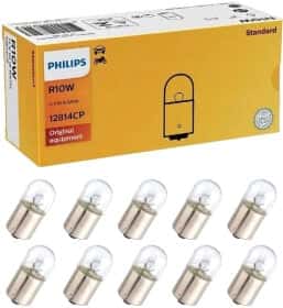 Автолампа Philips Standard R10W BA15s 10 W прозрачная 12814CP_10