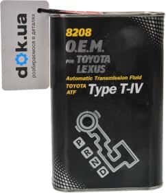 Трансмиссионное масло Mannol O.E.M. Toyota ATF Type T-IV (Metal) синтетическое