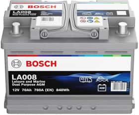 Тяговый аккумулятор Bosch Leisure and Marine Dual Purpose AGM LA008 0092LA0080 70 Ач 12 V