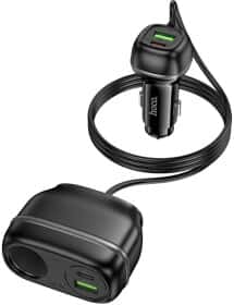 Розгалужувач прикурювача з USB Hoco Z59A Rank 6942007641517
