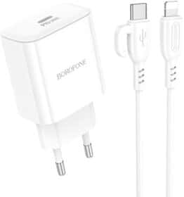 Сетевое зарядное устройство Borofone BA81A  BA81ACLW 20 Вт