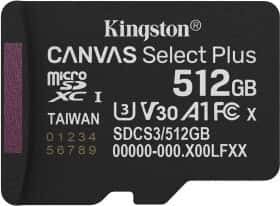 Карта памяти Kingston Canvas Select Plus microSDXC 512 ГБ SDCS3512GBSP Карта памяти Kingston Canvas Select Plus microSDXC 512 ГБ SDCS3512GBSP