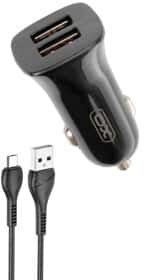 USB зарядка в авто XO TZ10 XO-TZ10-MC-BK