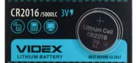 Батарейка Videx CR2016 CR2016 3 V 1 шт