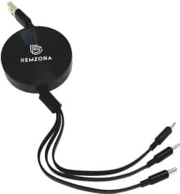 Кабель 3 в 1 Remzona USB - Apple Lightning - type-C - Micro USB CUCLM1-02BK 6902856190222 1,1 м