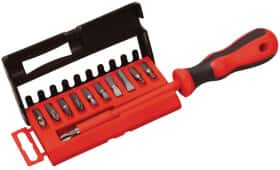 Отвертка диэлектрическая с набором бит MasterTool 400041