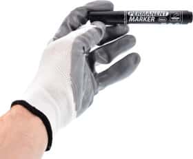 Перчатки рабочие Intertool Лайт трикотажные с нитриловым покрытием белые