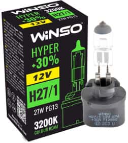 Автолампа Winso Hyper +30% H27/1 PG13 27 W прозрачная 712880