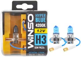 Автолампа Winso Hyper Blue H3 PK22s 55 W синяя 712350