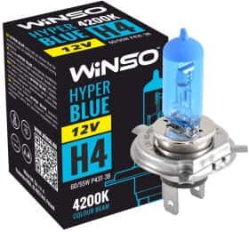 Автолампа Winso Hyper Blue H4 P43t-38 55 W 60 W синя 712440