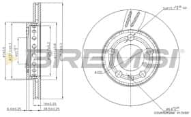 Тормозной диск Bremsi cd7164v