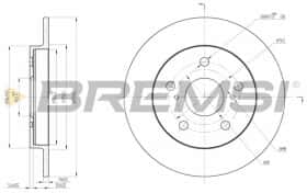 Тормозной диск Bremsi cd7788s