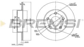 Тормозной диск Bremsi cd7044s