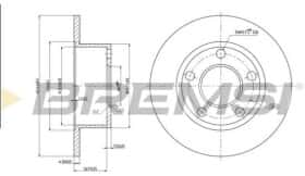 Тормозной диск Bremsi cd6321s