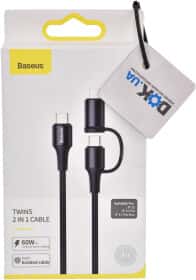 Кабель 2 в 1 Baseus Twins 2 in 1 CATLYW-H01 Apple Lightning - type-C 1 м