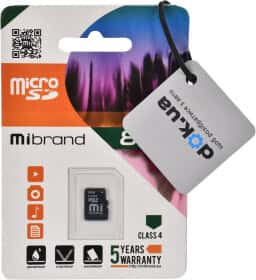 Карта памяти Mibrand Class 4 microSDHC 8 ГБ