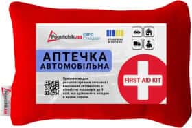 Аптечка автомобильная Poputchik АМА-1 в мягком чехле 02-083-М