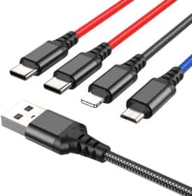 Кабель 4 в 1 Hoco USB - Apple Lightning - type-C - Micro USB X76 Super 6931474768650 1 м