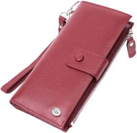 Клатч ST Leather 22535 без логотипа авто колір бордовий