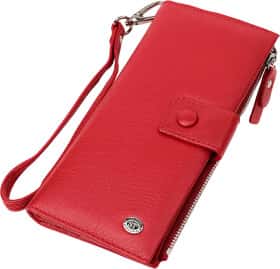 Клатч ST Leather 22536 без логотипа авто колір червоний