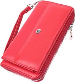 Клатч ST Leather 22530 без логотипа авто колір червоний
