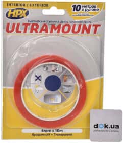 Двосторонній скотч HPX UM0610 6 мм x 10 м