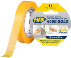 Малярный скотч HPX Gold FP1950 на бумажной основе 19 мм x 50 м