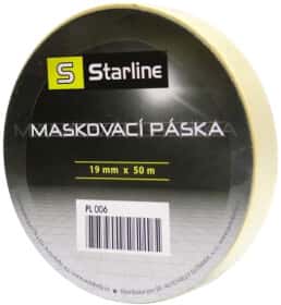 Малярний скотч Starline PL006 на паперовій основі 19 мм x 50 м