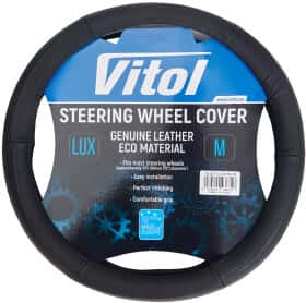 Чохол на кермо Vitol VLOD-CL106 еко-шкіра колір чорний Чохол на кермо Vitol VLOD-CL106 еко-шкіра колір чорний