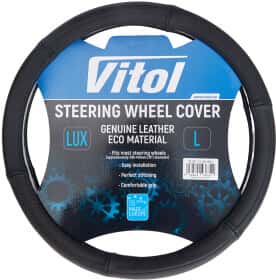 Чехол на руль Vitol VLOD-CL106 эко-кожа цвет черный